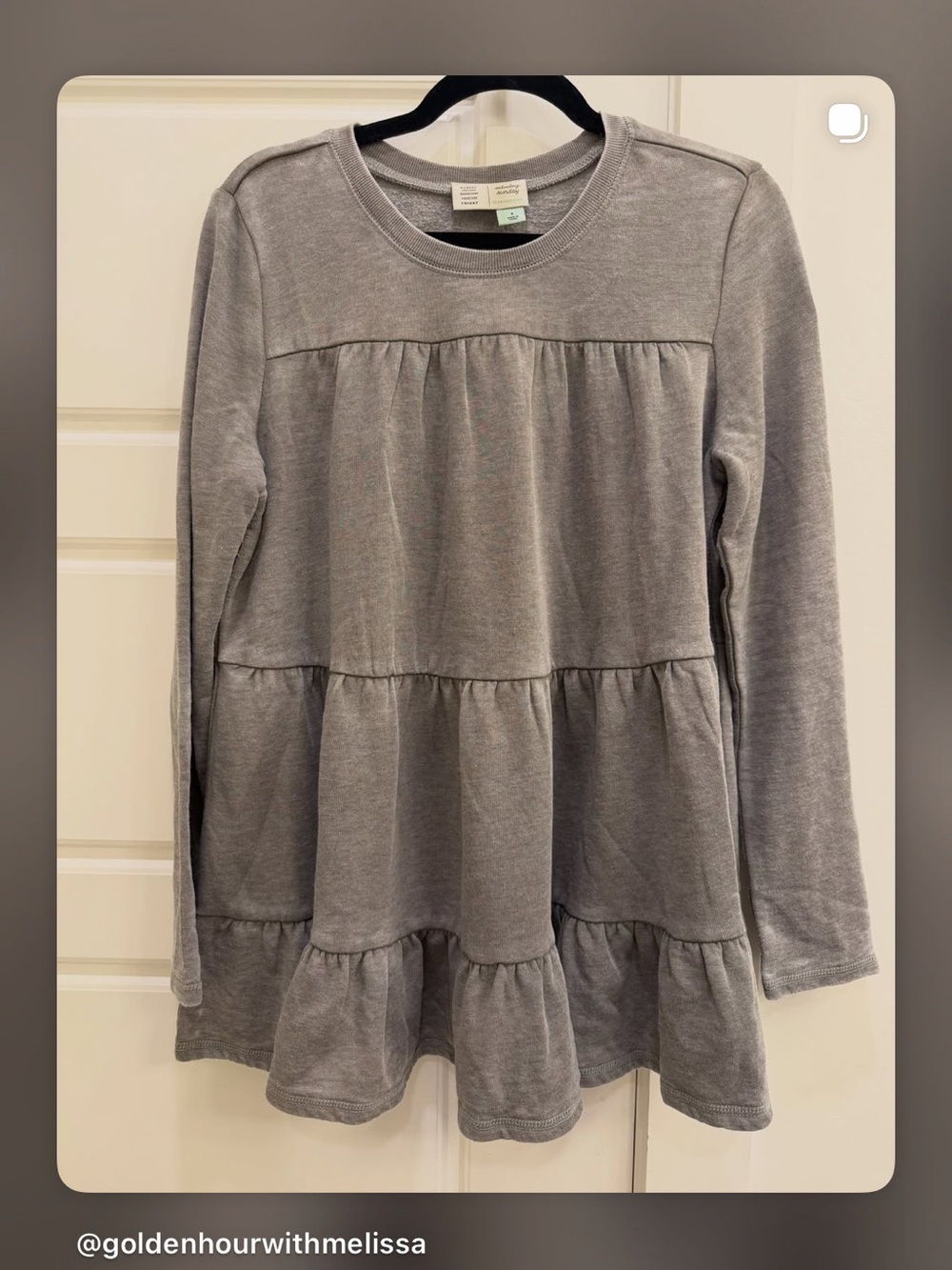 Anthropologie Women’s GreenTiered Long-Sleeve Top
